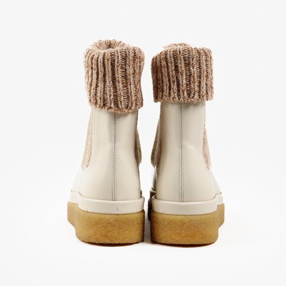 Chloe Beige Jamie Sock Boots - Picture 3 of 9